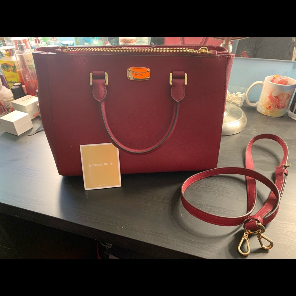 NWT Michael Kors Red Kellen purse